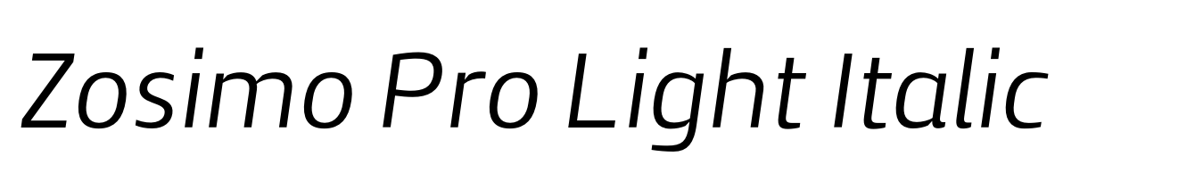 Zosimo Pro Light Italic